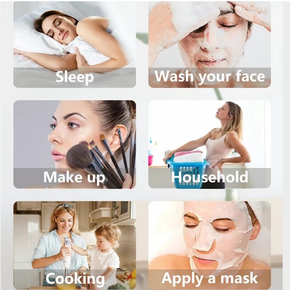 Double-sided Pink Satin Bonnet/ Hair Cap w/Elastic & Tie Band - Picture 2 of 4